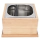 thumbnail image 5 of Knock Box Contenedor de posos de café de acero inoxidable, contenedor de basura con base de madera, accesorio para café L, 5 of 14