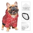 thumbnail image 3 of Salouo Beef2 Pattern Small Dog Hoodie Sweatshirts Dog Clothes Coat Clothing Puppy Sweater Outfit Pullover Pet Winter Coat Sweater Outfit-Small, 3 of 7