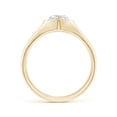 thumbnail image 2 of ANGARA Natural 0.5 Ct. Diamond Halo Ring in 14K Yellow Gold for Women (Ring Size: 3.5), 2 of 9