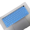 thumbnail image 4 of stanreset Keyboard Cover Laptop Waterproof Dustproof Keyboard Silicone Film Replacement for Macbook Air, Half-transparent, Blue, 4 of 8