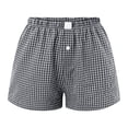 thumbnail image 4 of WAYUTE Womens Shorts Plaid Print with Button Front Stretchy Lightweight Elastic Waist Shorts Casual Soft Comfort Summer Outdoor, 4 of 4