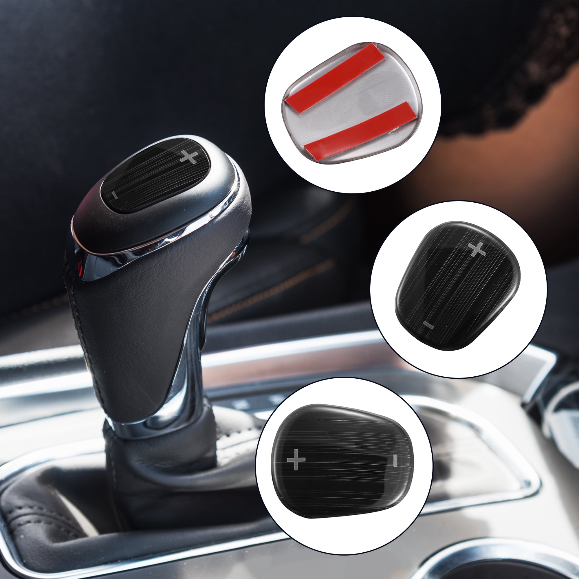 Unique Bargains Car Gear Shift Knob Cover Sticker for Chevrolet Equinox 2018-2020 Black