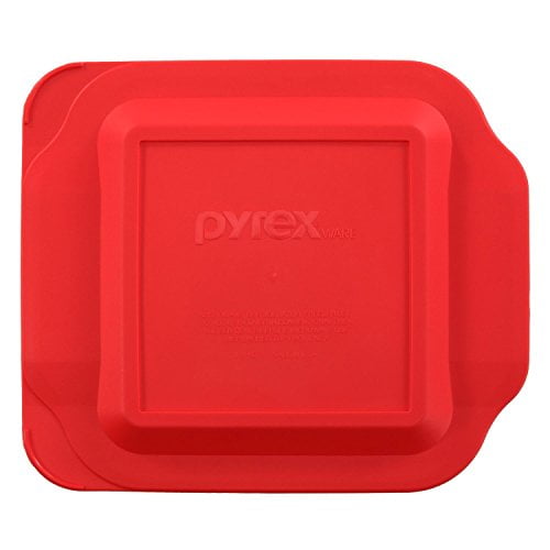 Pyrex Red Plastic Lid for 2 Quart 8inch Square for Standard Baking
