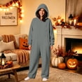thumbnail image 6 of HNMKIU Men's Jumpsuit For Everyday Comfort And Mobility With Lightweight Versatile Wear Functional Pockets Breathable Design Easy Care All-Season Style Light Gray2 - XXXL, 6 of 8