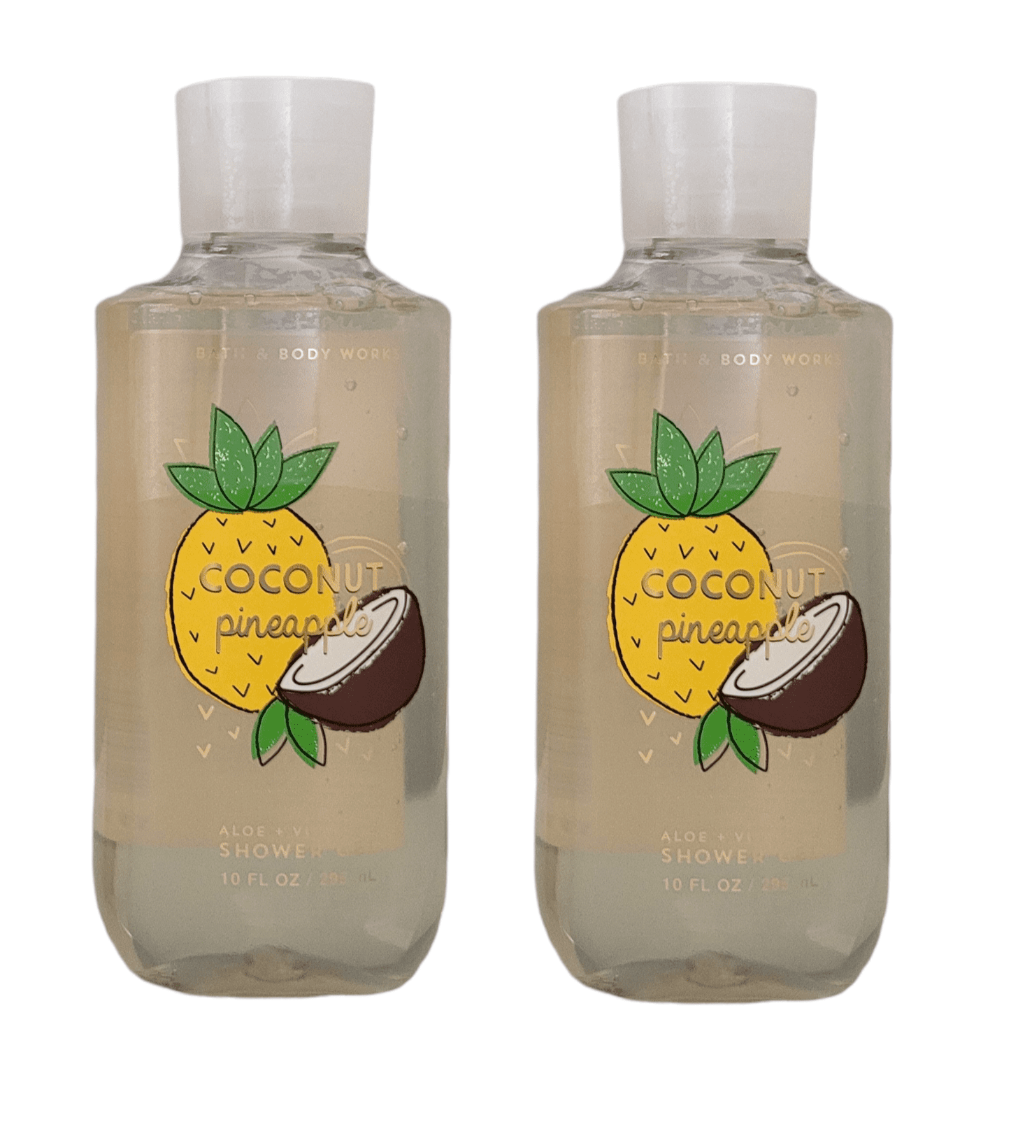 Bath and Body Works Coconut Pineapple Shower Gel Body Wash 10 fl oz Set