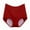 Wine Red, variant on Women Girls Plus Size Cotton Solid Color Menstrual Period Underwear Physiological Leakproof Panties