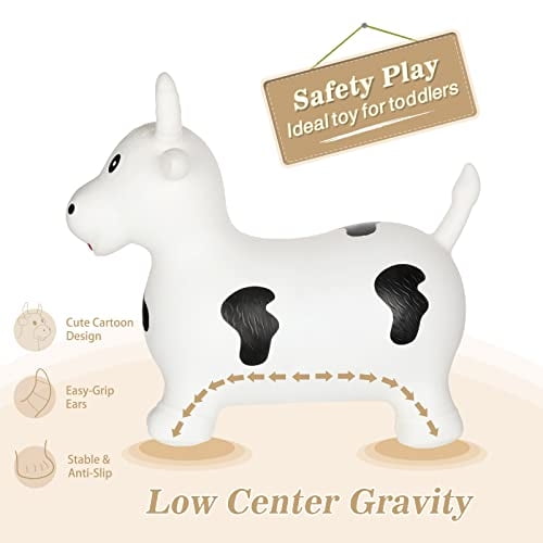 INPANY Bouncy Horse Vaca Tolva para Niños, Tolva Inflable/Caballo de Rebote/Salto Caballo, INPANY INPANY