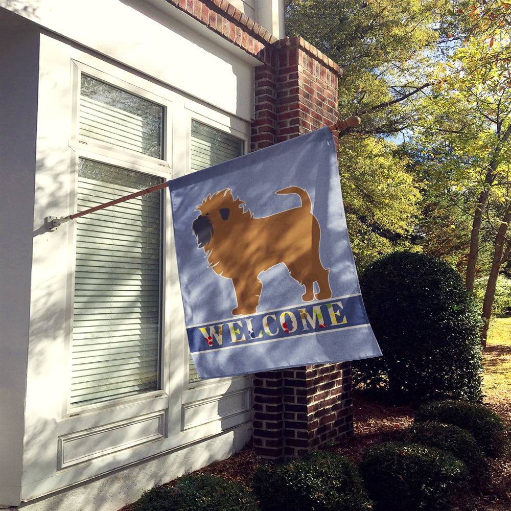 Tan Affenpinscher Welcome Flag Canvas House Size