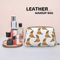 thumbnail image 4 of German Shepherd Dog Yellow Makeup Bag, Large Capacity Travel Cosmetic Bag for Women Girls- Travel Toiletry Bag Leather Portable Waterproof Makeup Case Organizer with Handle, 4 of 4