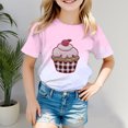 thumbnail image 2 of Gerichy Girls Graphic Print T-Shirt Valentine's Day Cute Cartoon Printed Girls Crewneck Summer Tops, 2 of 5