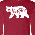 thumbnail image 4 of Inktastic Montana White Bear Silhouette Long Sleeve T-Shirt, 4 of 5