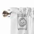 thumbnail image 5 of Half Window Curtain 36 Inches Long, Black White Window Treatment Curtain Drapes, Cartoon Farmhouse Retro Small Tier Curtains for Bathroom Over Sink, 27.5"x36", 2 Panels, 5 of 7