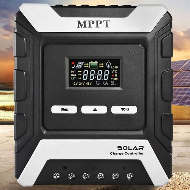 Controlador De Carga Solar 10A 20A 30A Controlador de carga de batería solar Dual USB MPPT Regulador de carga solar