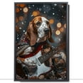 thumbnail image 2 of American English Coonhound Dog and Guitar Picture Poster Unframe, American English Coonhound Dog Canvas Frame Ready to Hang - Wall Decor Living Room - Grandma Gifts, 2 of 6