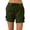 Moss Green, variant on Plus Size Shorts for Women Elastic Waist Summer Shorts Beachwear Baggy Cotton Linen Drawstring Cargo Short Pants S-2XL