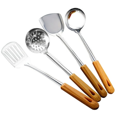 

Alexsix Stainless Steel Long Handle Kitchen Utensil Soup Ladle Shovel Spatula Cooking Tools Kitchen Supplies