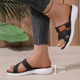 thumbnail image 3 of Mepaouo Women's Hollow Mesh Slide Sandals Arch Support Walking Shoes Casual Flat Flip Flops Black 9, 3 of 6