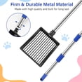 thumbnail image 4 of Extendable Metal Cat Litter Scoop with Long Adjustable Handle 21 to 39.5 Inches, Heavy Duty Sifting Shovel for Litter Box, No Bend Design for Cats Chickens Small Pets, Ergonomic Non Slip Grip, Black, 4 of 6