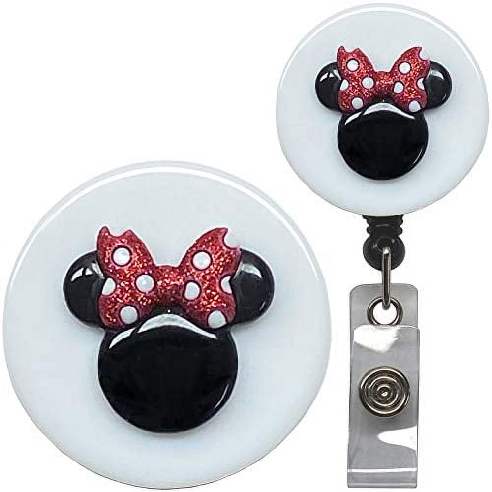 Mouse Ears Symbol Real Charming Premium Heavy Duty Belt Clip ID Badge Holder Badge Reel (Minn BC)