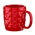 thumbnail image 2 of GFHFHITJ Embossed Hearts Stoneware Ceramic Mug Red Valentine's Day, 2 of 9
