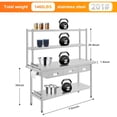 thumbnail image 3 of Roromall Stainless Steel Table with Overshelves and 3 Drawers, NSF Work Table Shelf Drawers, Metal Table Prep Table for Home Kitchen Restaurant Garage Warehouse, 3 of 6