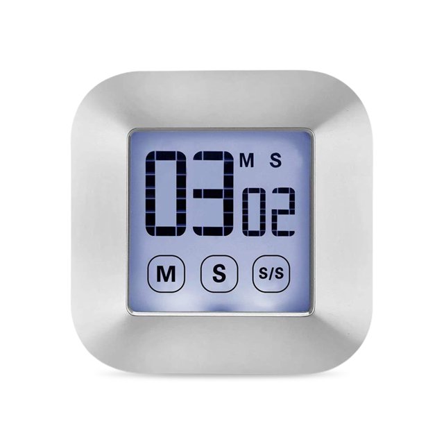 Matsuzay Temporizador digital LCD para cocinar Estudiar Hornear Control táctil Pantalla grande 99 minutos 59 segundos Cuenta regresiva Cronómetro Cocina y Comedor No.01 Matsuzay HA011335-01B