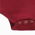 thumbnail image 5 of NOLDARES Newborn Baby Girl Clothes Ruffle Sleeve Jumpsuit Floral Romper+Headband Cute Fall Winter One Piece Outfit(Q074-Wine), 5 of 5