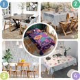 thumbnail image 4 of Pioneer Flower Floral Print Pattern Rectangle Tablecloth 60"x120",Waterproof Polyester Rectangle Table Cloth, Wipeable Spillproof Polyester Tablecloth for Dining, Camping, Indoor and Outdoor, 4 of 6