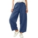 thumbnail image 3 of TaTaai Women Casual Loose Lounge Sweatpants Wide Leg Oblique Cuff Long Pants With Tie Pockets Soft Lightweight Breathable Machine Washable No Fading Daily Street Wear Gift, 3 of 6