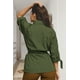 thumbnail image 2 of Gabardina con estilo solapa de cascada Verde olivo CH / MD, 2 of 2