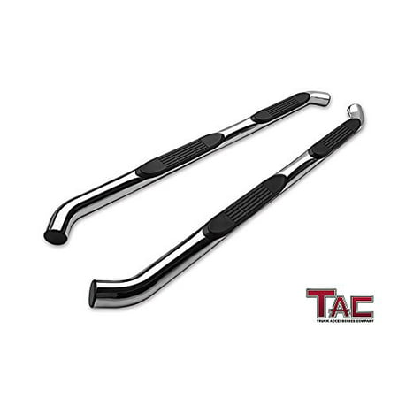 TAC Side Steps for 2005-2019 Nissan Frontier Crew Cab Truck Pickup 3 inches T304 Stainless Steel Side Bars Nerf Bars Running Boards Off Road Exterior Accessories (2 Pieces Running