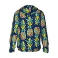 thumbnail image 3 of Uemuo Colorful Pineapples Pattern Women's Full Zip UPF 50+ Sun Protection Hoodie Jacket Long Sleeve Sun Shirt Hiking Outdoor Performance with Pockets-Medium, 3 of 9