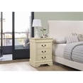 thumbnail image 2 of Maklaine Contemporary Wood Veneers 3 Drawer Nightstand in Beige, 2 of 5