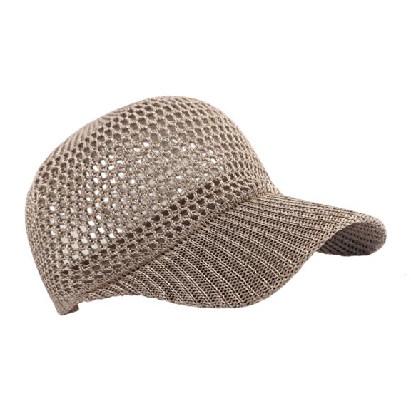 Lightweight Crocheted Baseball Cap Sun Hat Wicking Polyester Adjustable Sport Accessory