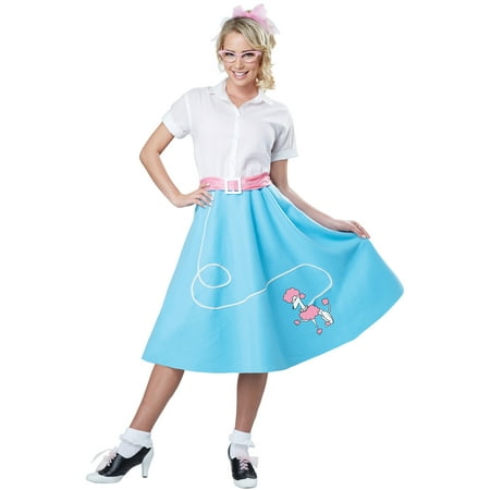 50s Blue Poodle Skirt Adult Costume