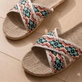thumbnail image 5 of Mepaouo Womens Mens House Slippers Linen Indoor Outdoor Summer Beach Shoes Unisex Home Slide Shoes, 5 of 9