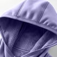 thumbnail image 4 of Kukoosong Women's Hooded Fleece Jacket, Full Zip Long Sleeve Warm Polar Fleece Coat with Zipper Side Pockets, Casual Lightweight Outerwear for Fall Winter Daily and Outdoor Wear, 4 of 7