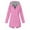 Pink, variant on jjayotai Womens Coat Tops Clearance Womens Rain Jacket Lightweight Long Hooded Solid Raincoat Vintage Windbreaker Outdoor Loose Trench Coat With Pockets
