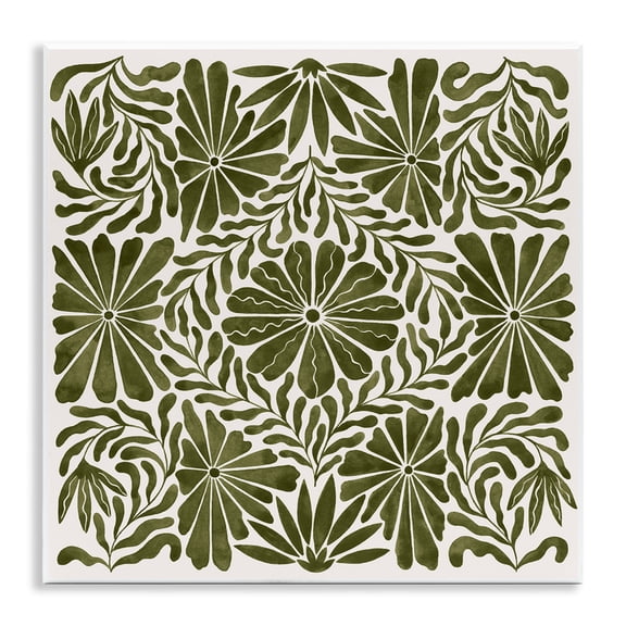 Stupell Industries Centric Circular Flowers Abstract Painting Unframed Art Print Wall Art, 12 x 12