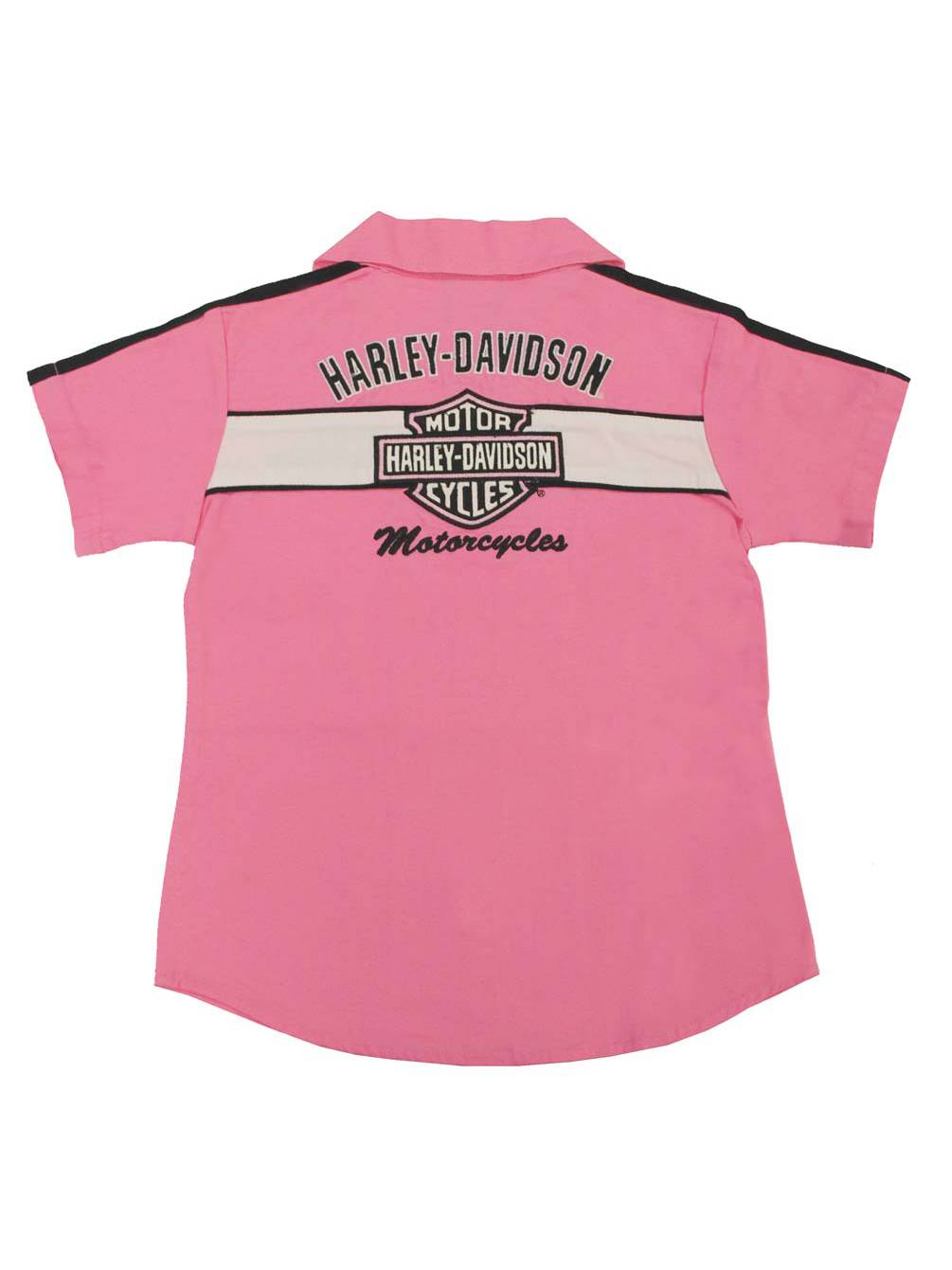 Harley-Davidson 長袖カットソー ピンク Harley Davidson Pink Label Crystal Button Long Sleeve Henley