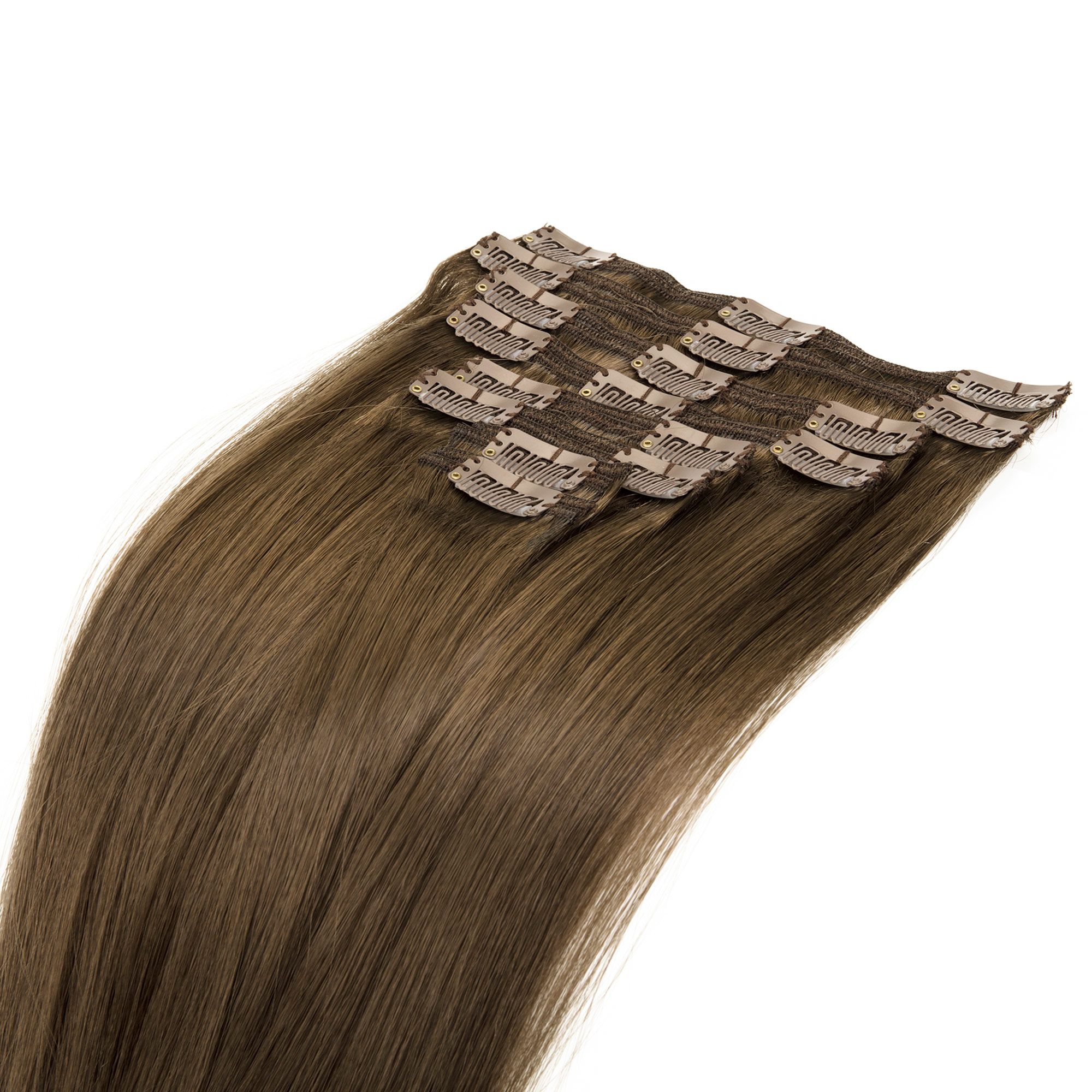 LELINTA 8pcs 14" 16" 18" 20" 22" Clip in Hair Extensions Remy Human Hair Women Silky Straight Human Hair Extensions 18 Clips - image 2 of 8