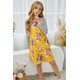 thumbnail image 2 of ABPHQTO Vestido corto de manga rayada floral amarillo Spring Fling para mujer para niños, 2 of 5