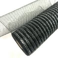 thumbnail image 3 of Black with Silver - Deco Mesh Wrap Metallic Stripes - ( 10 Inch x 10 Yards ), 3 of 4