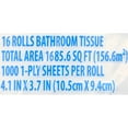 Great Value 1,000 Sheets per Roll Toilet Paper, 16 Rolls