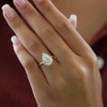 thumbnail image 3 of KANISHKAGEMS&JEWELS 2ct Pear Moissanite Engagement Ring Yellow Gold Ring Pear Solitaire Ring Pear Halo Ring Diamond Wedding Ring Anniversary Ring, 3 of 5