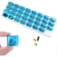 thumbnail image 1 of Pill Box 31 Days Portable Pill Box Pill Dispenser Box Pill Box Medicine Dispenser Pill Box Monthly Medication Dispenser with Lid, 1 of 5