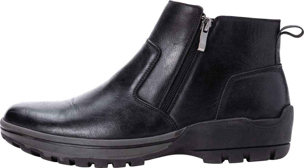 Propet Mens Brock Ankle Boot US 14 M EU 48 Black Leather Dual Zipper EUC Globe Shoes | MEN main image 4