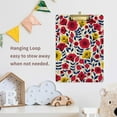 thumbnail image 5 of FMSHPON Red Yellow Flower Blue Leaves Clipboard Hardboard Wood Nursing Clip Board and Pull for Standard A4 Letter 13x9 inches, 5 of 5