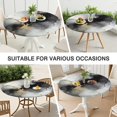 thumbnail image 7 of Gray Black Gold Marble Pattern Round Fitted Tablecloth with Elastic Edge,Dining Table Cover Waterproof,Outdoor Round Tablecloth for Camping,Dining,Indoor and Outdoor, 7 of 7