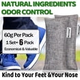 thumbnail image 3 of 6-pack activated carbon deodorant bag, shoe odor eliminator insert and shoe odor remover, 100% natural shoe odor eliminator, shoe odor eliminator (60g 6-pack), 3 of 4